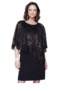 Compli K - 33394 - Layered Lace Dress - Black/Bronze