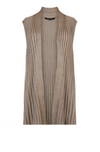 Load image into Gallery viewer, Sunday - 6256 - Long Pleated Vest - Taupe
