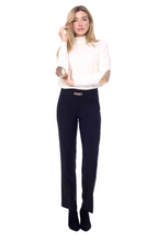 Load image into Gallery viewer, UP! - 67936 - Palermo Chain Belt Pant - Black
