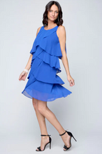 Load image into Gallery viewer, Carré Noir - 6648 - Front and Back Layered Dress - Royal Blue
