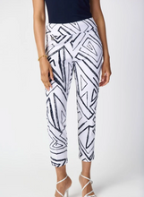 Load image into Gallery viewer, Joseph Ribkoff - 241271 - Geometric Print Ankle Pants - Vanilla/Midnight Blue
