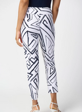 Load image into Gallery viewer, Joseph Ribkoff - 241271 - Geometric Print Ankle Pants - Vanilla/Midnight Blue
