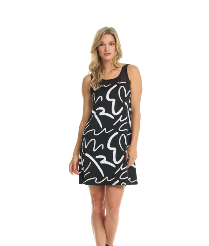 Gitane - RR Combo  - Mesh Strap Sundress - Black/White
