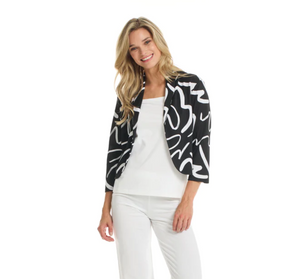 Gitane - Bol-05 - Tailored Fit Cropped Bolero - Black/White