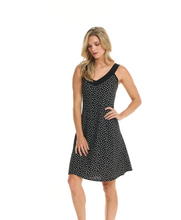 Load image into Gallery viewer, Gitane - V39 - Strappy Sleeveless A-Line Dress - Black/White dots
