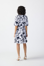 Load image into Gallery viewer, Joseph Ribkoff - 241006 - Leaf Print Scuba Crepe Fit-and-Flare Dress
