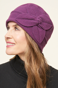 Parkhurst - 25999- Twist Flower Pull On Hat - Grape Forest