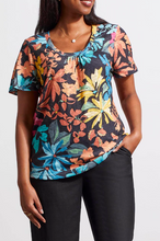 Load image into Gallery viewer, Tribal - 4835O - Printed Flutter Sleeve Blouse - Amberglow
