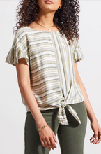 Load image into Gallery viewer, Tribal - 7710O - Tie Front Blouse With Frill Sleeve - Cactus
