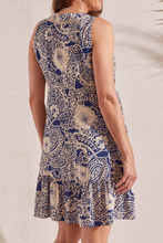 Load image into Gallery viewer, Tribal - 895O - Vneck Dress With Lining - Blueprint
