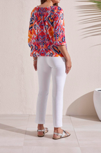 Load image into Gallery viewer, Tribal - 1707O - Peasant Top With Buttons - Poppy Red
