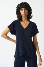 Load image into Gallery viewer, Joseph Ribkoff - 242132 - Silky Knit High-Low Top - Midnight Blue
