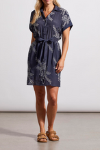 Load image into Gallery viewer, Tribal - 1670O - Button Front Dress With Lining - Jet Blue
