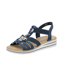 Load image into Gallery viewer, Rieker - V0649-14 - Flat Sandals - Blue
