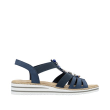 Load image into Gallery viewer, Rieker - V0649-14 - Flat Sandals - Blue
