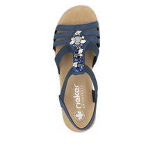 Load image into Gallery viewer, Rieker - V0649-14 - Flat Sandals - Blue
