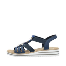 Load image into Gallery viewer, Rieker - V0649-14 - Flat Sandals - Blue
