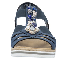 Load image into Gallery viewer, Rieker - V0649-14 - Flat Sandals - Blue
