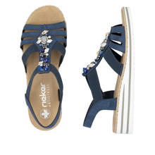 Load image into Gallery viewer, Rieker - V0649-14 - Flat Sandals - Blue
