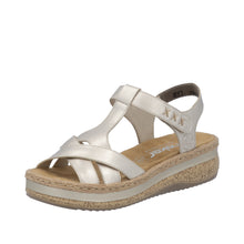 Load image into Gallery viewer, Rieker - V0919-90 - Wedge Sandals - Gold
