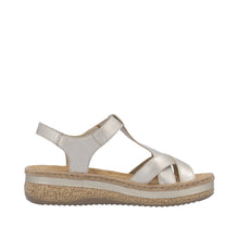 Load image into Gallery viewer, Rieker - V0919-90 - Wedge Sandals - Gold
