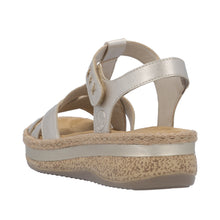 Load image into Gallery viewer, Rieker - V0919-90 - Wedge Sandals - Gold
