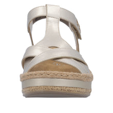 Load image into Gallery viewer, Rieker - V0919-90 - Wedge Sandals - Gold
