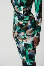 Load image into Gallery viewer, Jospeh Ribkoff - 234019 - Brush Print Ruched Wrap Dress - Black/Multi
