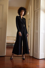 Load image into Gallery viewer, Joseph Ribkoff - 233097 - Wrap Culotte Jumpsuit - Black
