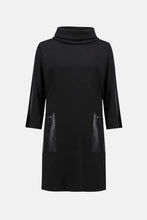 Load image into Gallery viewer, Joseph Ribkoff - 233262 - Funnel Neck Sweater Dress - Black
