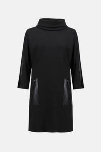 Joseph Ribkoff - 233262 - Funnel Neck Sweater Dress - Black