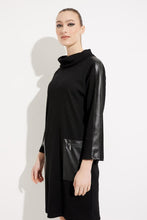 Load image into Gallery viewer, Joseph Ribkoff - 233262 - Funnel Neck Sweater Dress - Black
