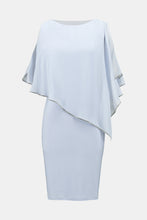 Load image into Gallery viewer, Joseph Ribkoff - 223762 - Layered Dress with Cape Overlay - Celestial blue
