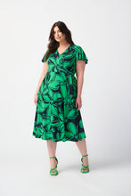 Load image into Gallery viewer, Joseph Ribkoff - 241052 - Floral Print Midi Dress - Midnight blue/green
