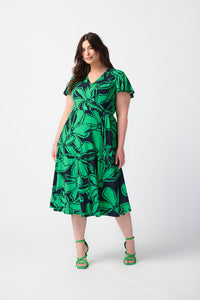 Joseph Ribkoff - 241052 - Floral Print Midi Dress - Midnight blue/green