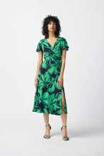 Load image into Gallery viewer, Joseph Ribkoff - 241052 - Floral Print Midi Dress - Midnight blue/green
