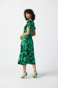 Joseph Ribkoff - 241052 - Floral Print Midi Dress - Midnight blue/green