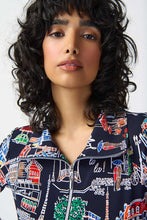 Load image into Gallery viewer, Joseph Ribkoff - 241209 - Scenery Print Silky Knit Trapeze Dress
