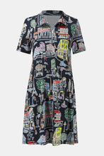 Load image into Gallery viewer, Joseph Ribkoff - 241209 - Scenery Print Silky Knit Trapeze Dress
