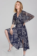 Load image into Gallery viewer, Joseph Ribkoff - 241764 - Floral Dress - Midnight Blue/Vanilla
