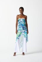 Load image into Gallery viewer, Joseph Ribkoff - 242024 - Mesh And Silky Knit Tropical Print Jumpsuit
