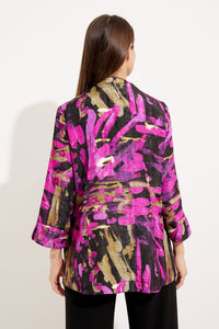 Joseph Ribkoff - 233192 - Abstract Print Trapeze Jacket - Black Multi