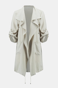 Joseph Ribkoff - 242058 - Gauze Boxy Cover Up - Moonstone