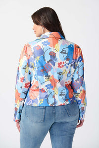 Joseph Ribkoff - 241910 - Multi-colour Floral Print Jacket - Multi