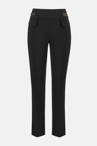 Joseph Ribkoff - 234102 - Knit Slim Fit Pant - Black