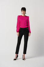 Load image into Gallery viewer, Joseph Ribkoff - 234102 - Knit Slim Fit Pant - Black
