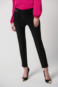 Joseph Ribkoff - 234102 - Knit Slim Fit Pant - Black
