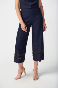 Joseph Ribkoff - 241073 - Wide Leg Capri - Midnight Blue