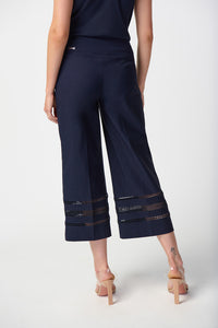 Joseph Ribkoff - 241073 - Wide Leg Capri - Midnight Blue