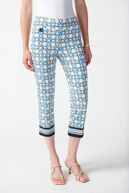 Joseph Ribkoff - 242148 - Geometric Print Crop Pant